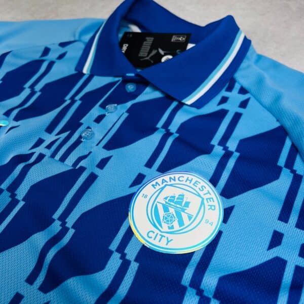 Camisa de Time Manchester City Azul Polo - Imagem 2