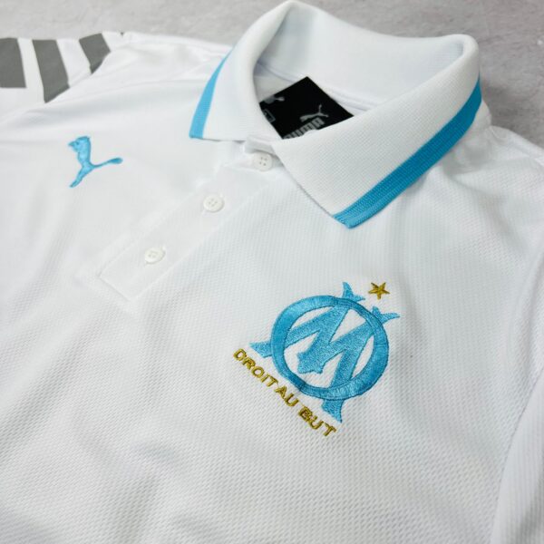 Camisa de Time Olympique de Marseille Polo Branca - Imagem 2