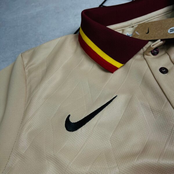 Camisa de Time Roma Polo Bege Lisa - Imagem 3