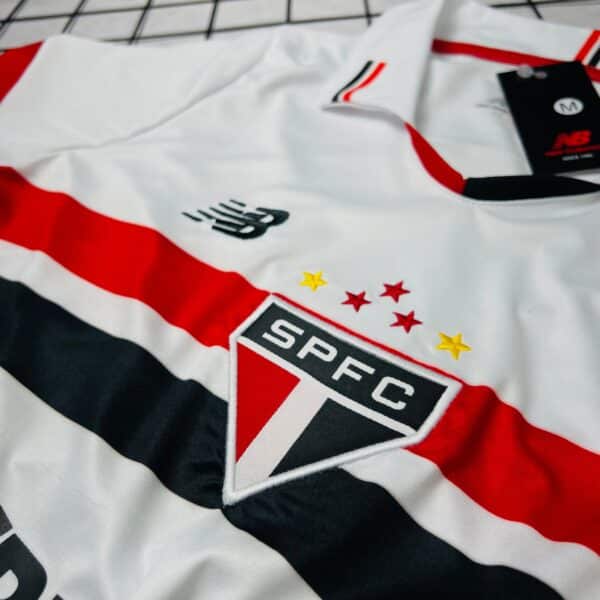 Camisa de Time Feminina São Paulo Polo Branca - Imagem 2