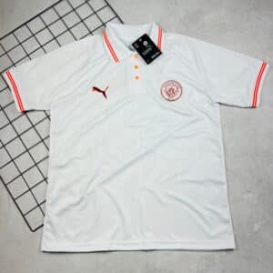 Camisa de Time Manchester City Branca c/ Laranja Polo