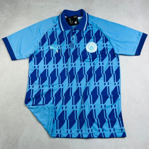 Camisa de Time Manchester City Azul Polo