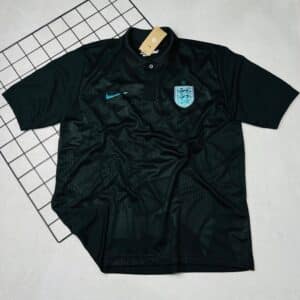 Camisa de Time Inglaterra Polo Preta c/ Azul