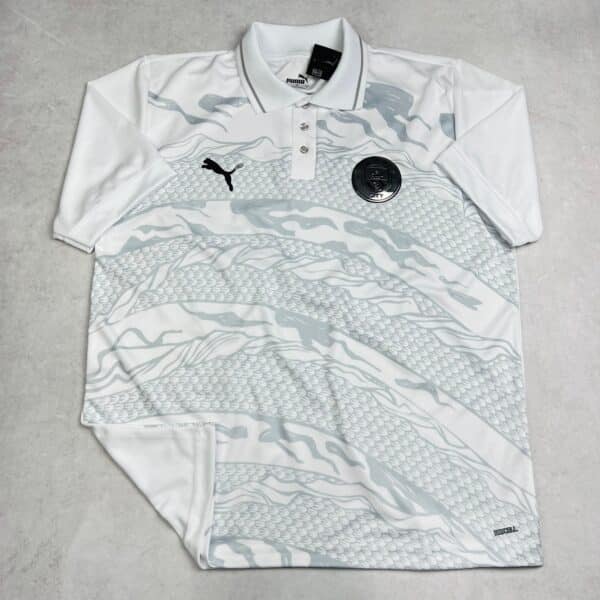 Camisa de Time Manchester City Branca c/ Cinza Polo