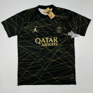 Camisa de Time PSG Preta c/ Dourado