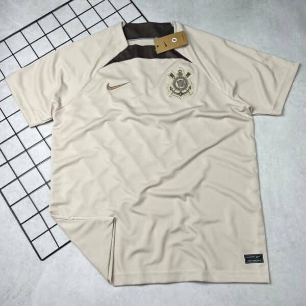 Camisa de Time Corinthians Bege Treino