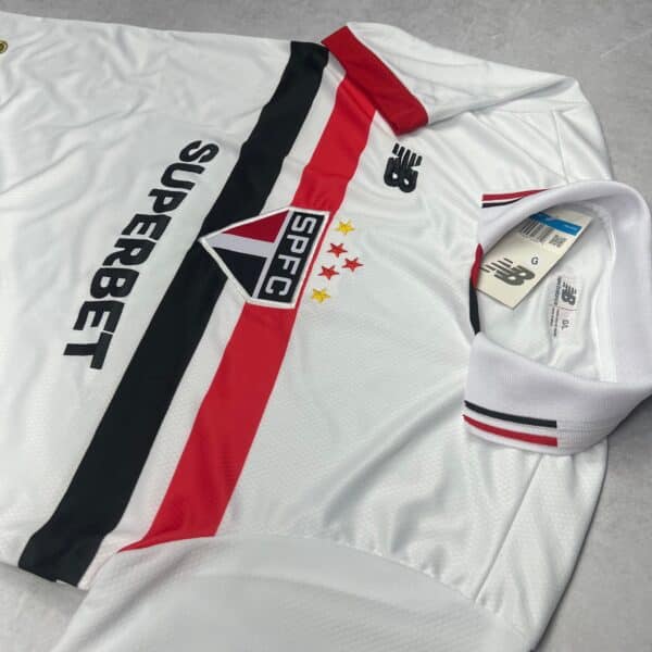 Camisa de Time São Paulo Polo Branca - Imagem 3