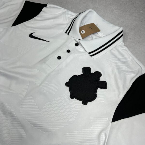 Camisa de Time Corinthians Polo Branca Treino - Imagem 2