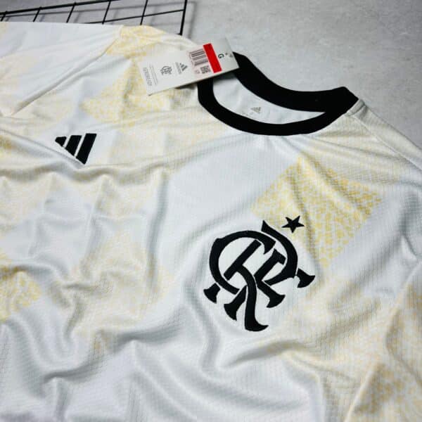 Camisa de Time Flamengo Branca c/ Bege - Imagem 2