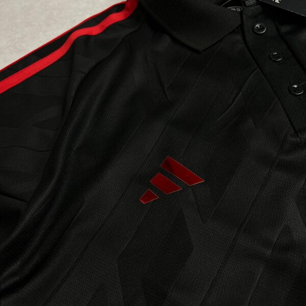 Camisa de Time Flamengo Polo Preta c/ Vermelho - Imagem 4