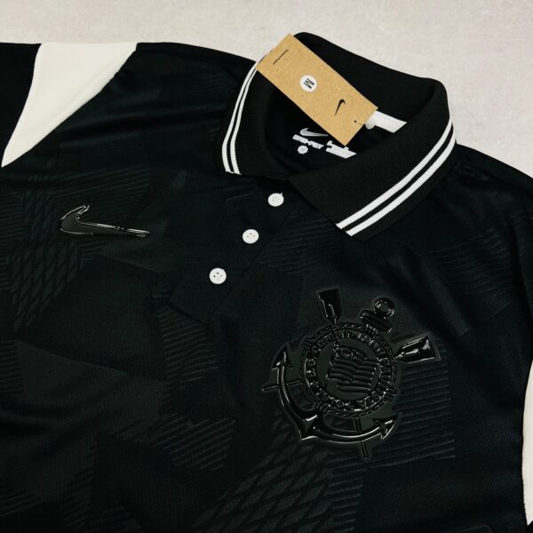 Camisa de Time Corinthians Polo Preta Treino - Imagem 2
