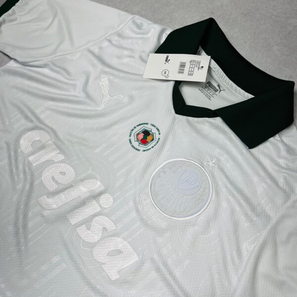 Camisa de Time Palmeiras Polo Branca Símbolo Branco - Imagem 2