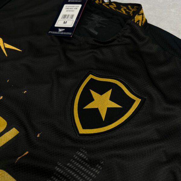 Camisa de Time Botafogo Preta c/ Dourado 2024 - Imagem 3