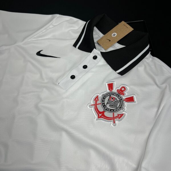 Camisa de Time Corinthians Polo Branca 2022 - Imagem 2