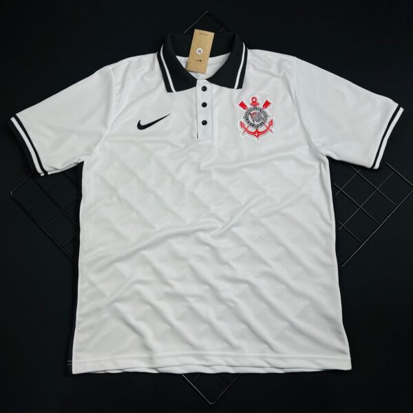 Camisa de Time Corinthians Polo Branca 2022