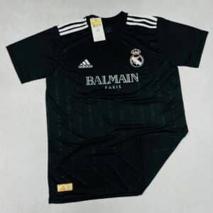 Camisa de Time Real Madrid Preta Balmain Refletiva