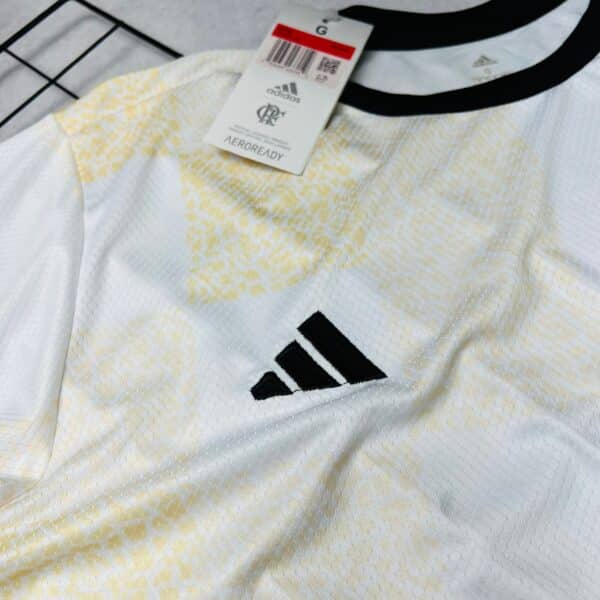 Camisa de Time Flamengo Branca c/ Bege - Imagem 4