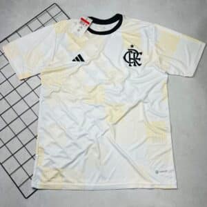 Camisa de Time Flamengo Branca c/ Bege