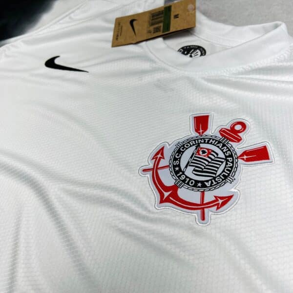 Camisa de Time Corinthians Branca Lisa 2024 - Imagem 2