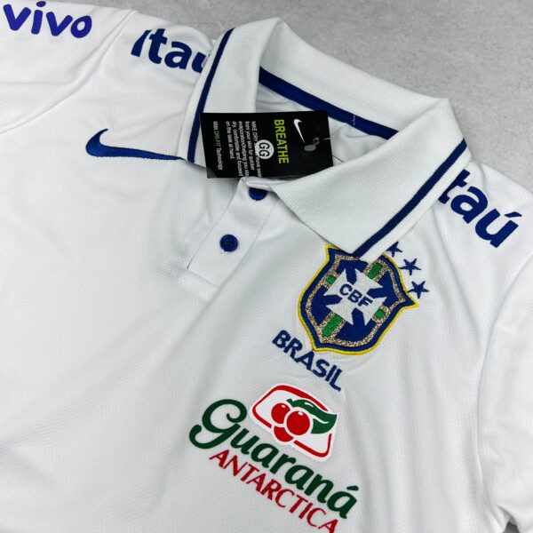 Camisa de Time Feminina Brasil Polo Branca - Imagem 2