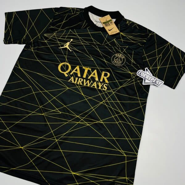 Camisa de Time PSG Preta c/ Dourado - Imagem 4