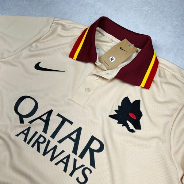 Camisa de Time Roma Polo Bege c/ Patrocínio - Imagem 2