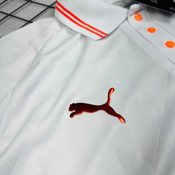 Camisa de Time Manchester City Branca c/ Laranja Polo - Imagem 4