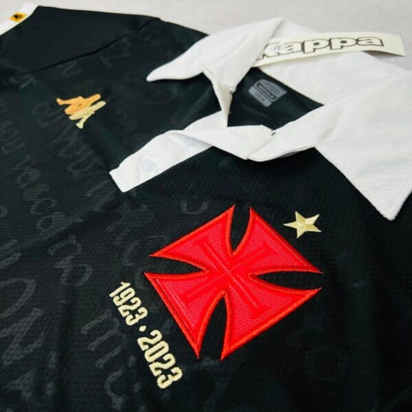 Camisa de Time Vasco Polo Preta 2023 - Imagem 2