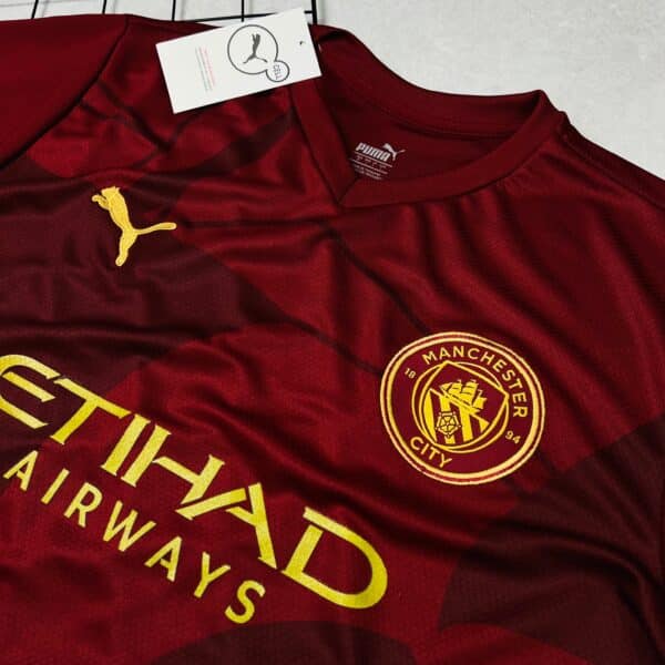 Camisa de Time Manchester City Vinho - Imagem 4