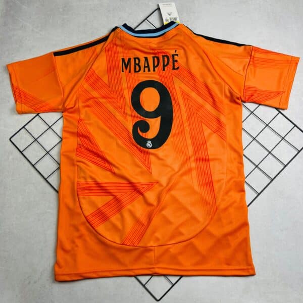 Camisa de Time Real Madrid Laranja Mbappé - Imagem 5