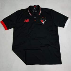 Camisa de Time São Paulo Polo Preta Treino