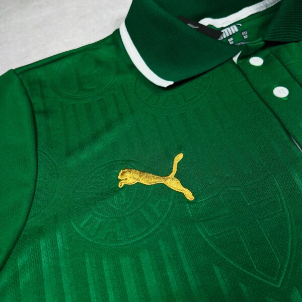 Camisa de Time Palmeiras Polo Verde Treino Lisa - Imagem 2