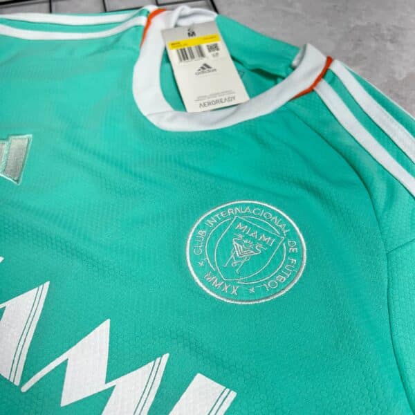 Camisa de Time Inter de Miami Verde Água Messi - Imagem 3
