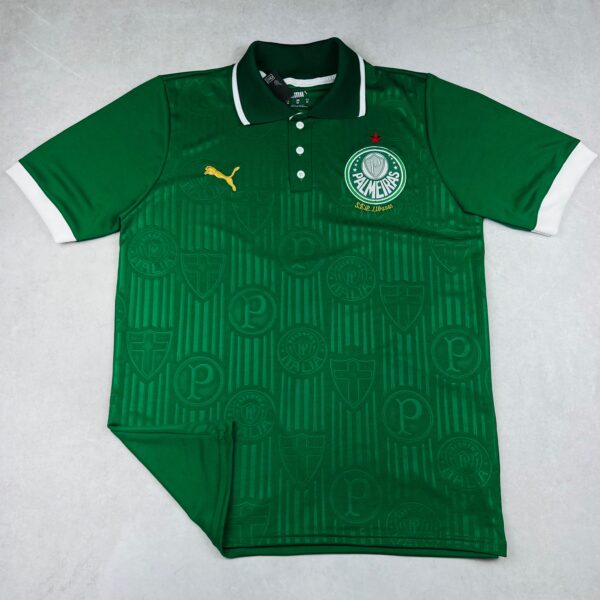 Camisa de Time Palmeiras Polo Verde Treino Lisa